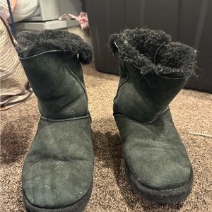 Black uggs bailey bow